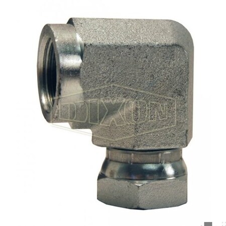 Dixon Swivel Nut Elbow, 1-11-1/2 Nominal, FNPT x Female NPSM, Steel, Domestic 1502-16-16